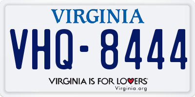 VA license plate VHQ8444