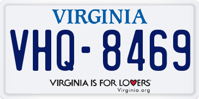 VA license plate VHQ8469
