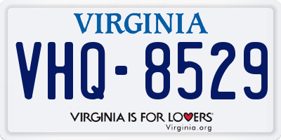 VA license plate VHQ8529
