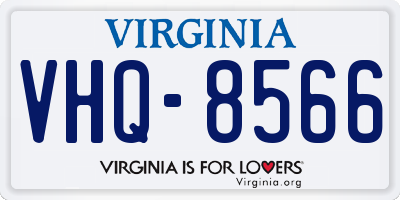 VA license plate VHQ8566