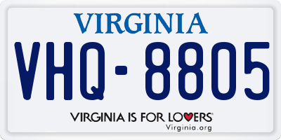 VA license plate VHQ8805
