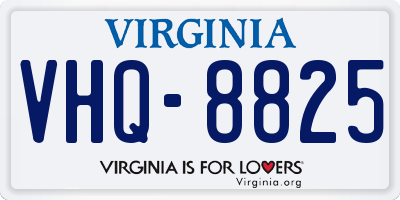 VA license plate VHQ8825