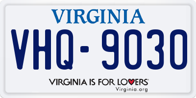 VA license plate VHQ9030