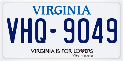 VA license plate VHQ9049