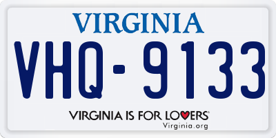 VA license plate VHQ9133