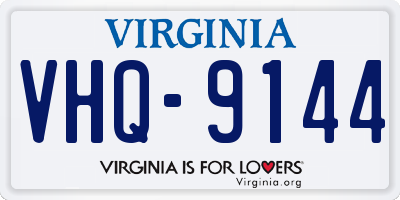 VA license plate VHQ9144