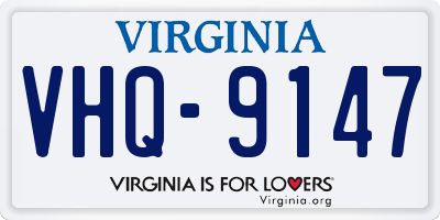 VA license plate VHQ9147