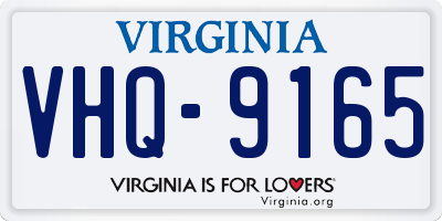 VA license plate VHQ9165