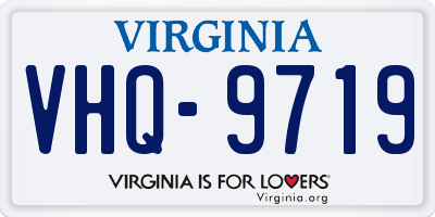 VA license plate VHQ9719