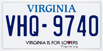 VA license plate VHQ9740