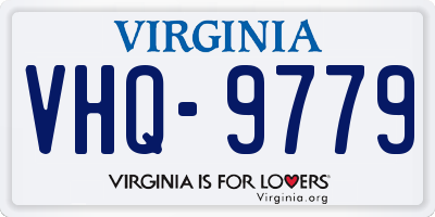 VA license plate VHQ9779