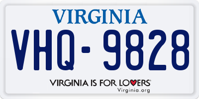 VA license plate VHQ9828