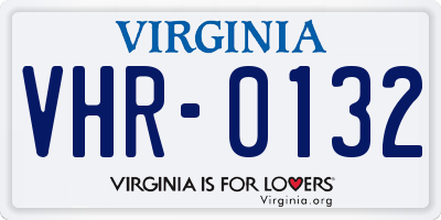 VA license plate VHR0132