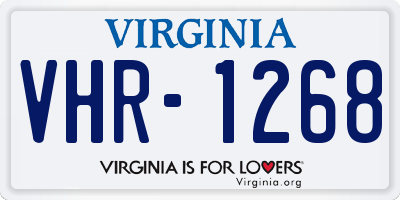 VA license plate VHR1268
