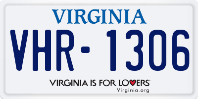 VA license plate VHR1306