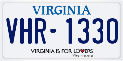 VA license plate VHR1330