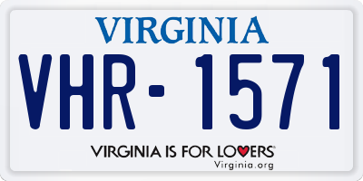 VA license plate VHR1571