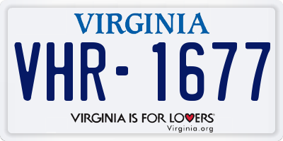 VA license plate VHR1677