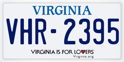 VA license plate VHR2395