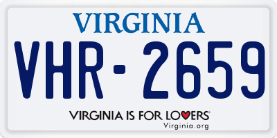 VA license plate VHR2659