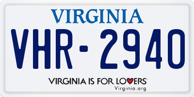 VA license plate VHR2940