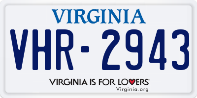 VA license plate VHR2943