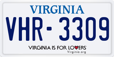 VA license plate VHR3309