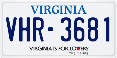 VA license plate VHR3681
