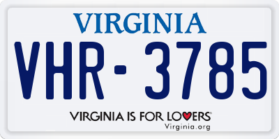 VA license plate VHR3785