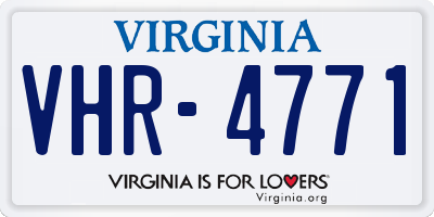 VA license plate VHR4771