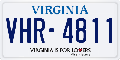 VA license plate VHR4811