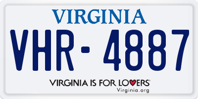 VA license plate VHR4887