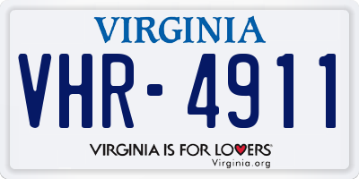 VA license plate VHR4911