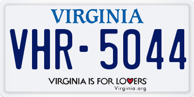 VA license plate VHR5044