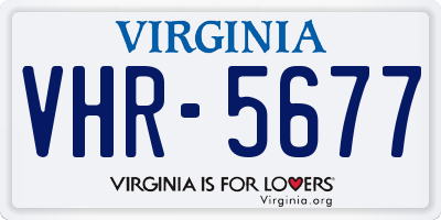 VA license plate VHR5677
