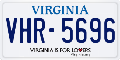 VA license plate VHR5696