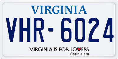 VA license plate VHR6024