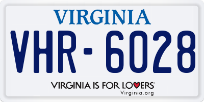 VA license plate VHR6028