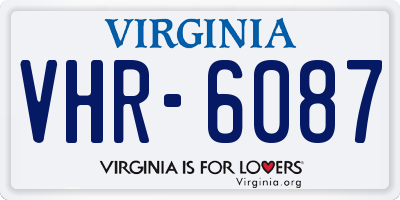 VA license plate VHR6087