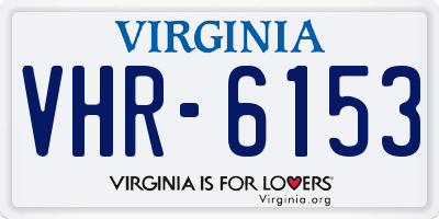 VA license plate VHR6153