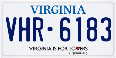 VA license plate VHR6183