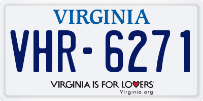 VA license plate VHR6271