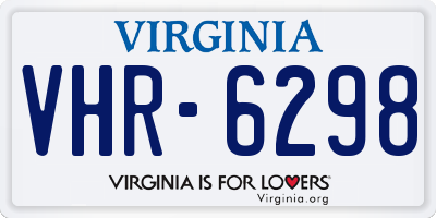 VA license plate VHR6298