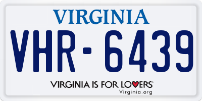 VA license plate VHR6439