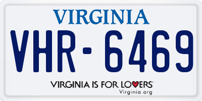 VA license plate VHR6469