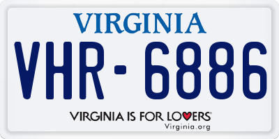 VA license plate VHR6886
