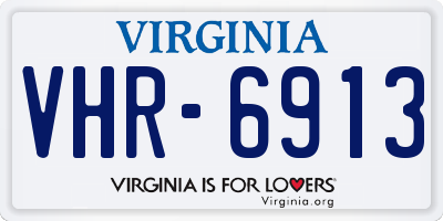 VA license plate VHR6913