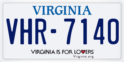VA license plate VHR7140