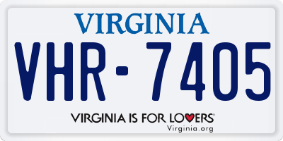VA license plate VHR7405