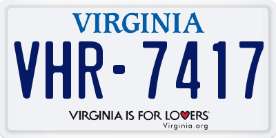 VA license plate VHR7417